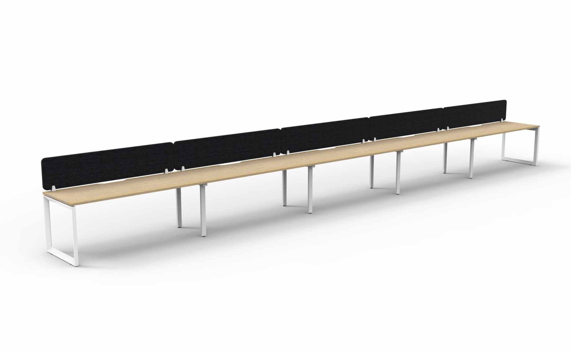 Loop 5 Person Single Sided Workstation - with Eco Screen